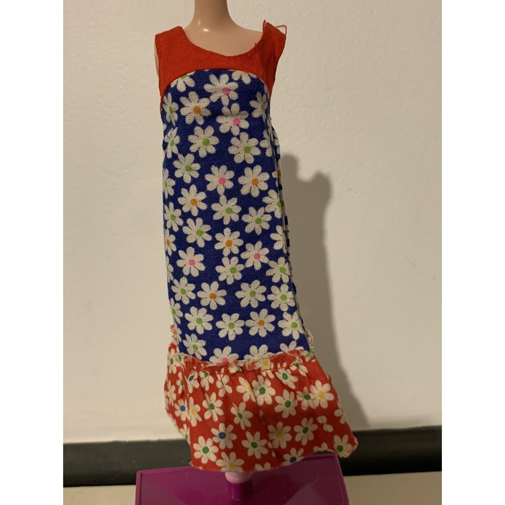 Extremely Rare Pattern Variation Barbie Best Buy 1975 Superstar 2219 Daisy Dress
